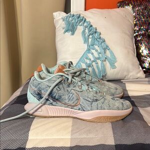 Nike Athletic Shoes - Light Blue and Tan